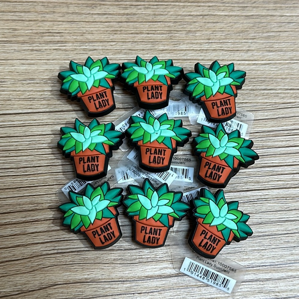 Crocs Charms Set Of 9 Plant Lady Succulent